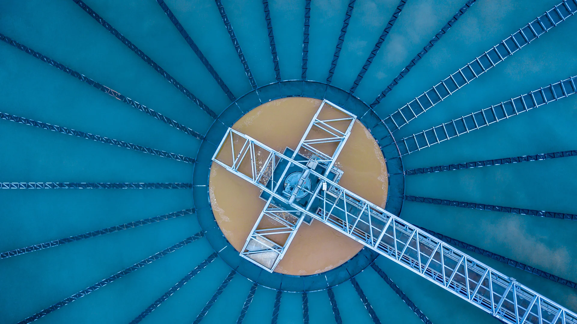 Aerial view of water facility